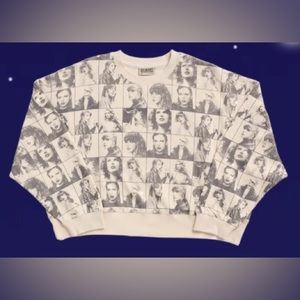 Taylor Swift The Eras tour cropped beige pullover